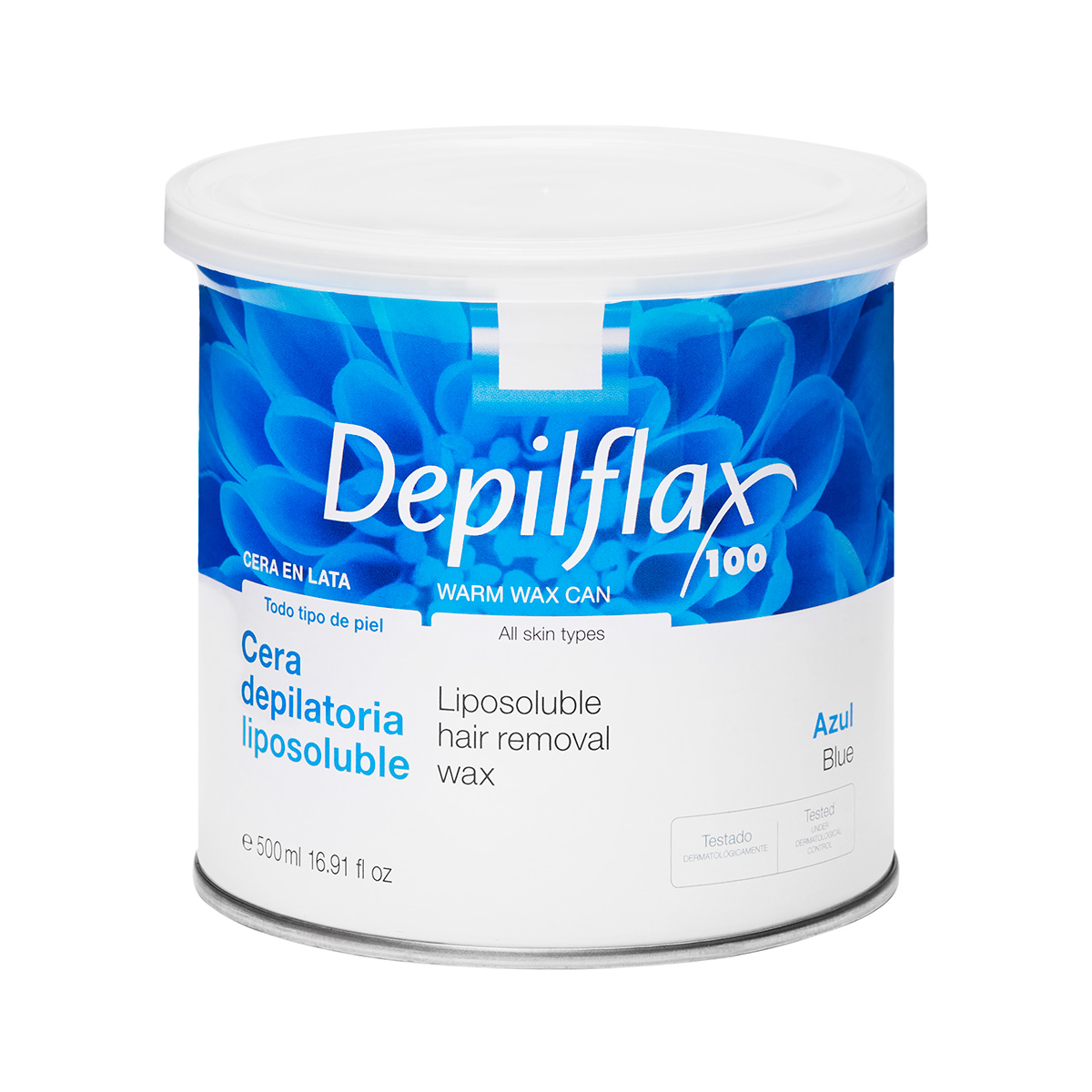 Depilflax 100 depiliacijos vaškas skardinėje azul 500 ml