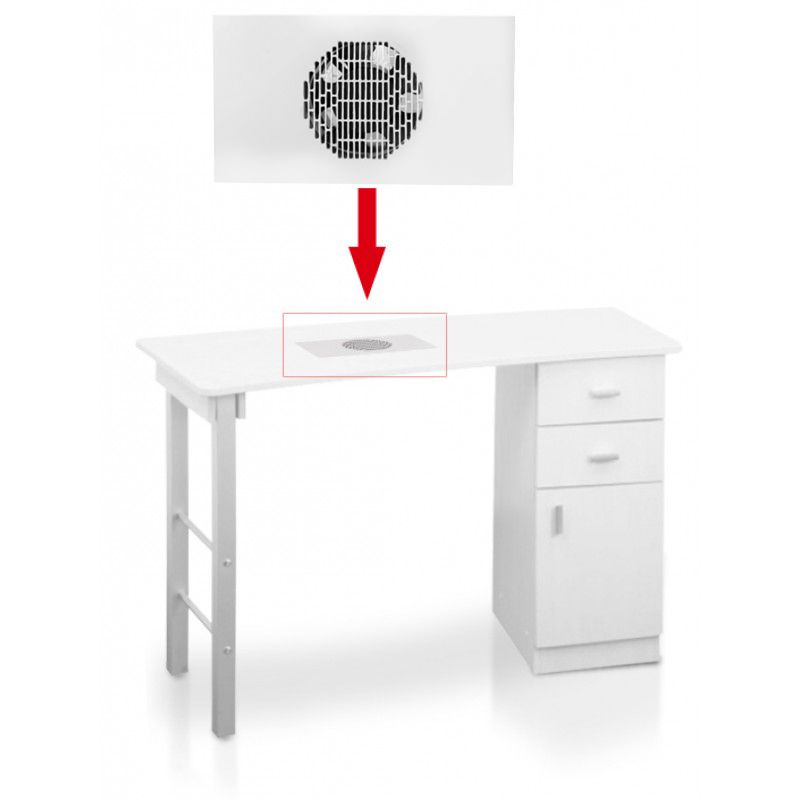 Zabudovateľný odsávač prachu biely Momo S-41 