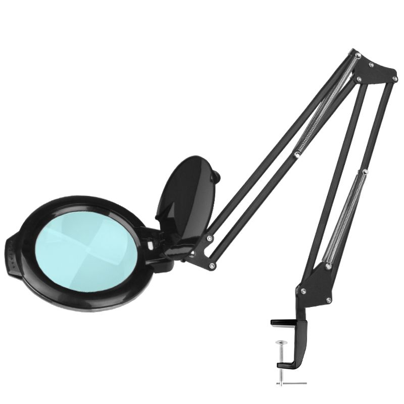Lampa s lupou LED Glow Moonlight 8012/5' čierna stolová AKCIA