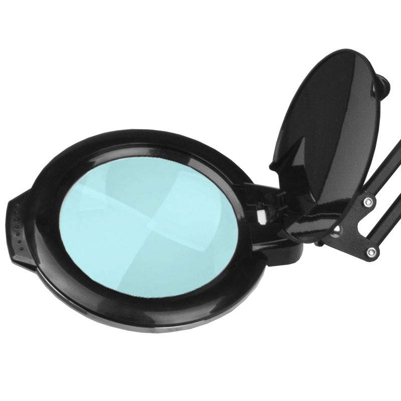 Lampa s lupou LED Glow Moonlight 8013/6' čierna so stojanom