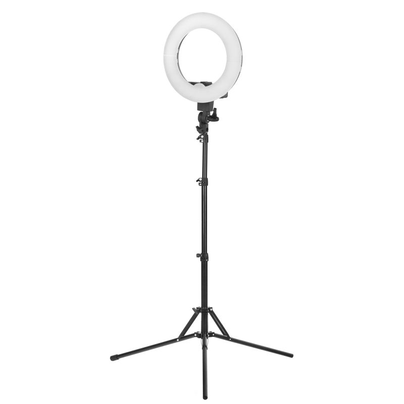 RING Lampa kruhová 12' 35W LED čierna na stojane