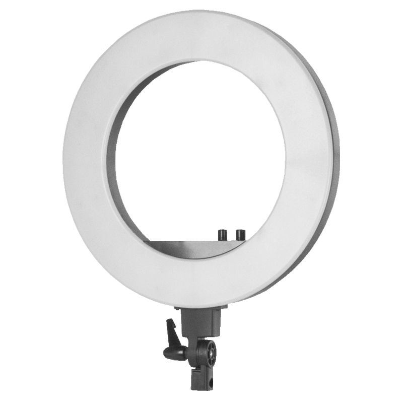 RING kruhová LED lampa light 18' 48W  čierna na stojane