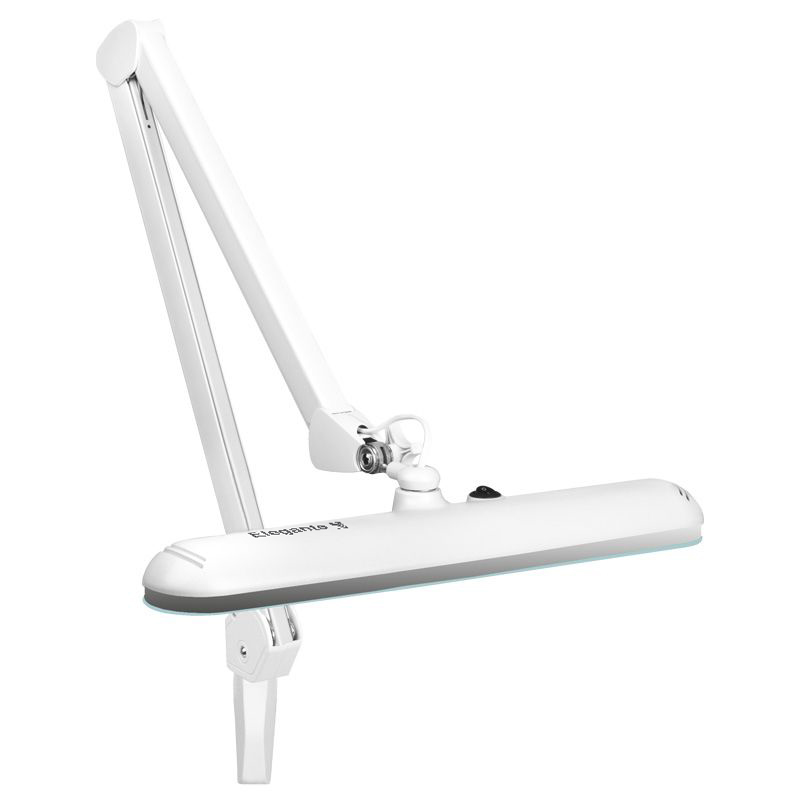 Darbastalio LED lempa Elegante 801-s su spaustuku standard balta