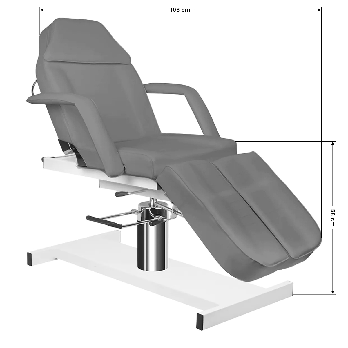 Kreslo na pedikúru hydraulické šedé A210C