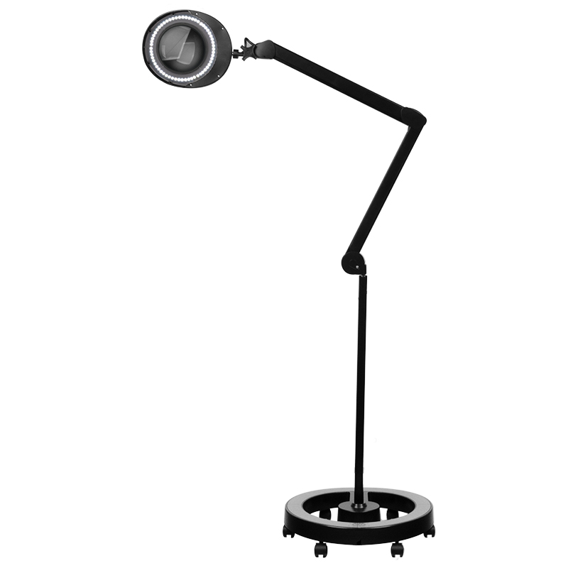 Lampa s lupou Elegante 6025 60 LED SMD 5D čierna so stojanom