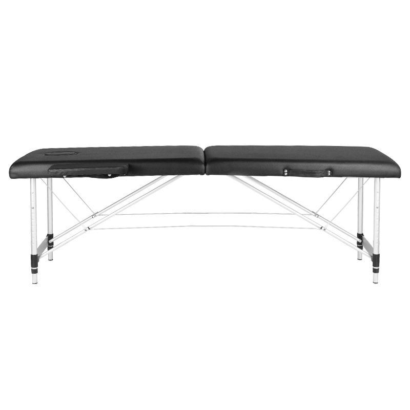 Skladací masážny stôl hliníkový komfort čierny Activ Fizjo 2 dielny