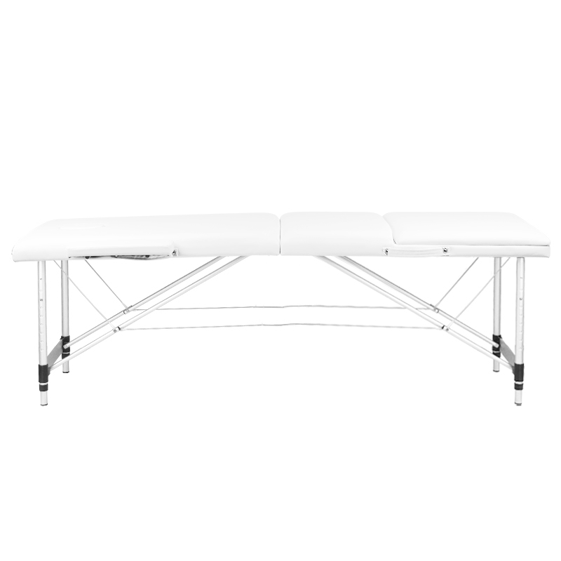 Skladací masážny stôl hliníkový komfort biely Activ Fizjo 3 dielny