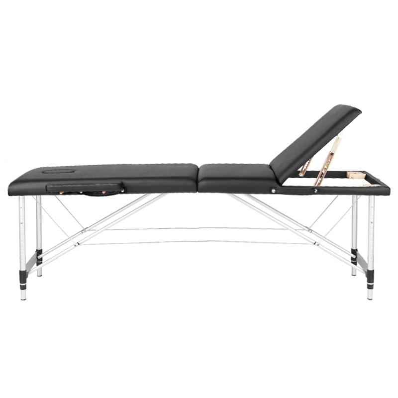 Skladací masážny stôl hliníkový komfort čierny Activ Fizjo 3 dielny