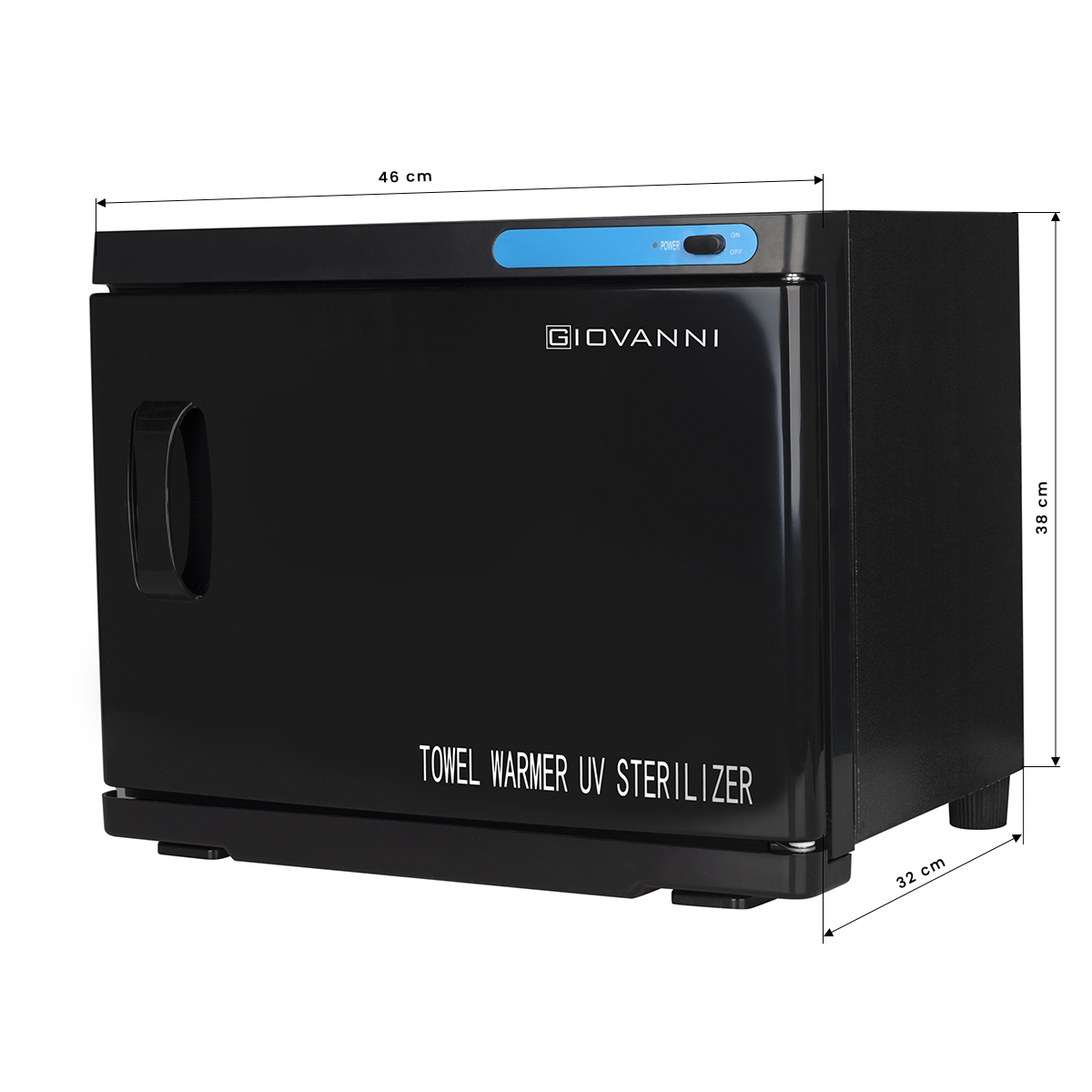 Hand towel warmer with uv-c 23l black sterilizer