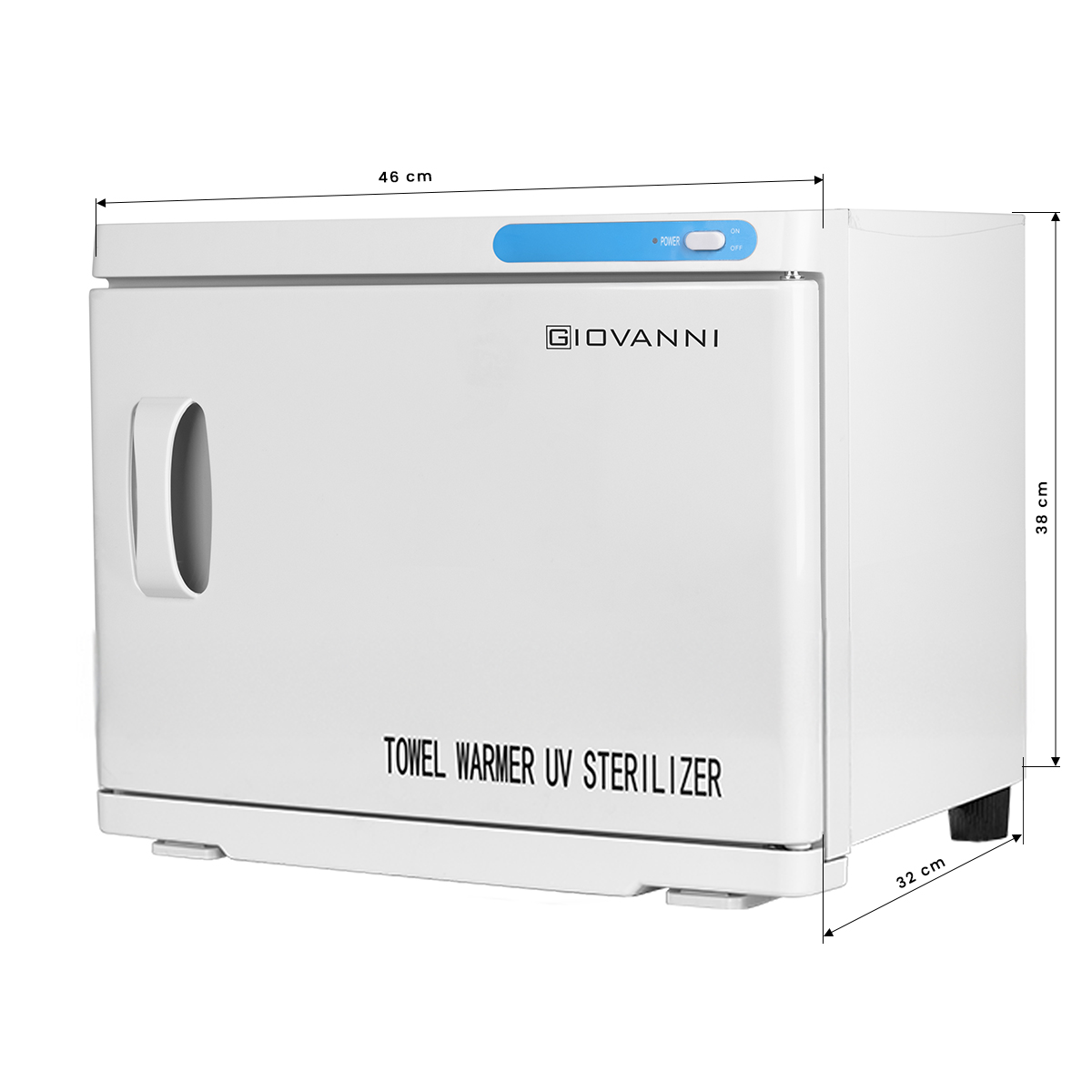 Towel warmer with uv-c 23l sterilizer white