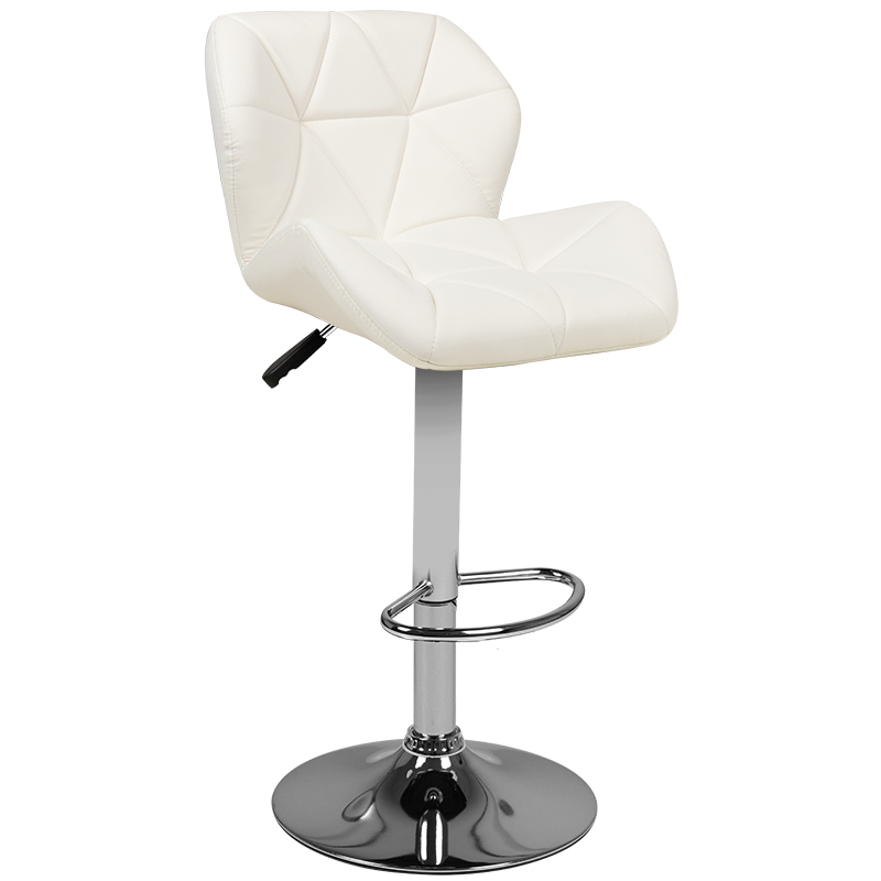 Barová stolička M01 prešívaná nastaviteľná biela