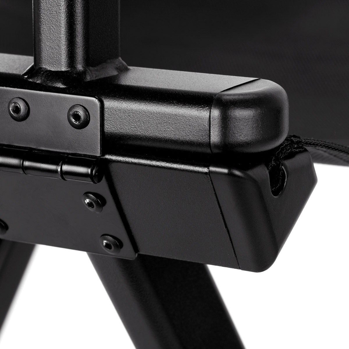 Kreslo na make-up skladacie čierne hliníkové