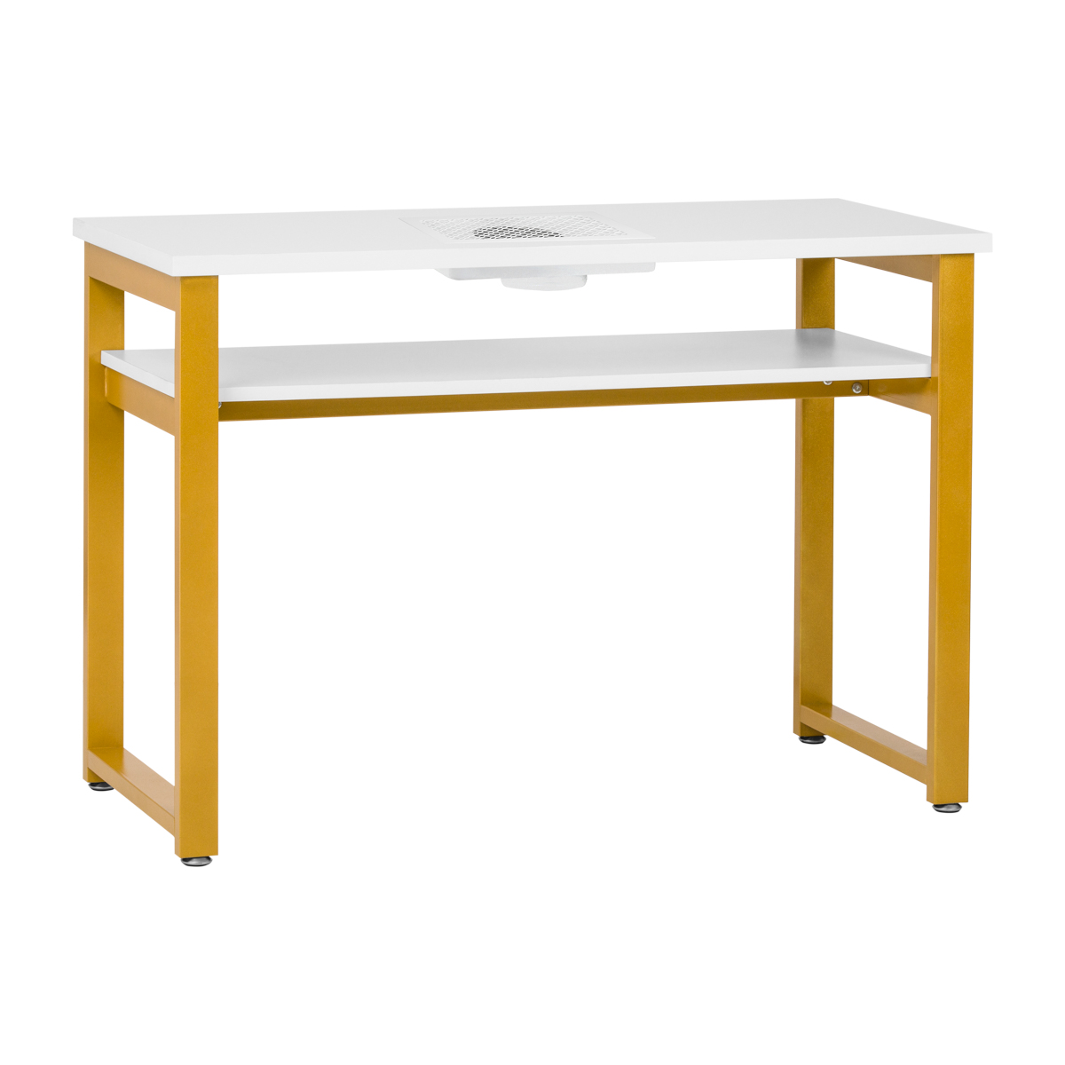 Stôl na manikúru bielozlatý 23GS odsávačom prachu Momo S41