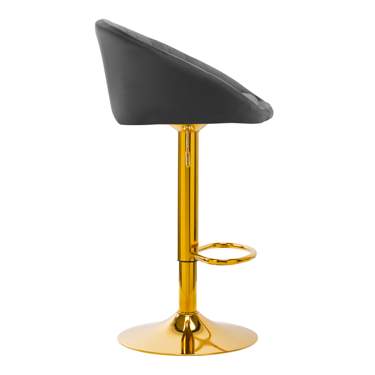 4Rico Bar Hocker QS-B16G zamatovo sivá