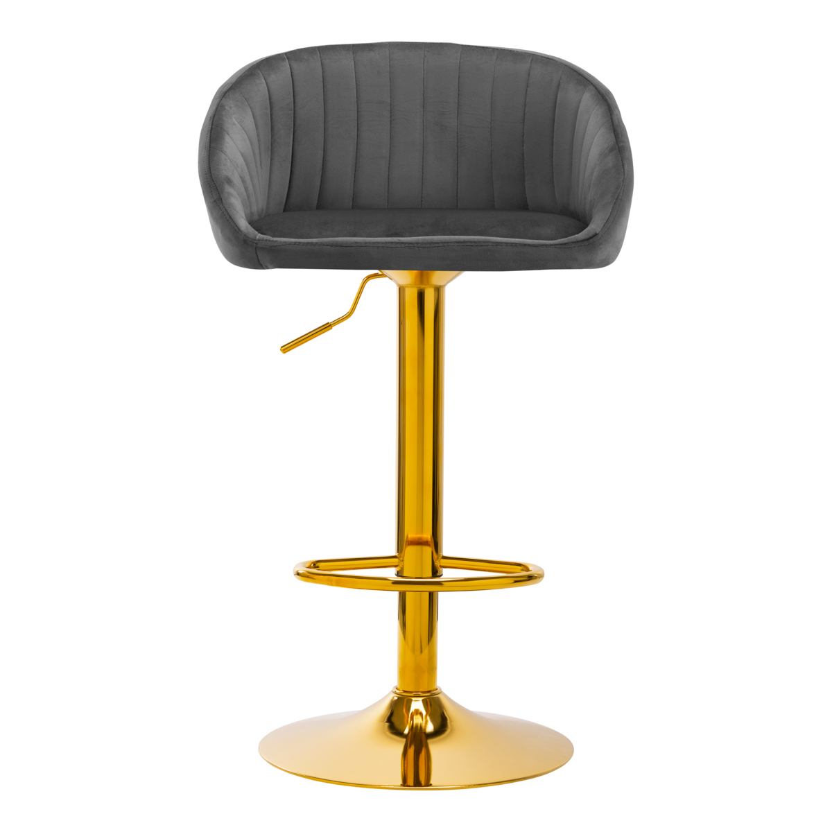 4Rico Bar Hocker QS-B16G zamatovo sivá