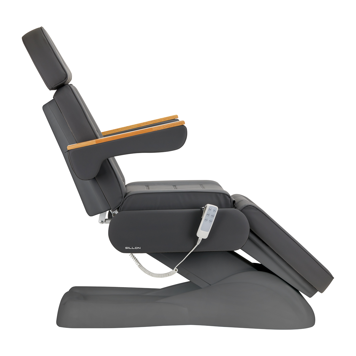 Elektrické kozmetické kreslo SILLON Lux 3 motory sivé