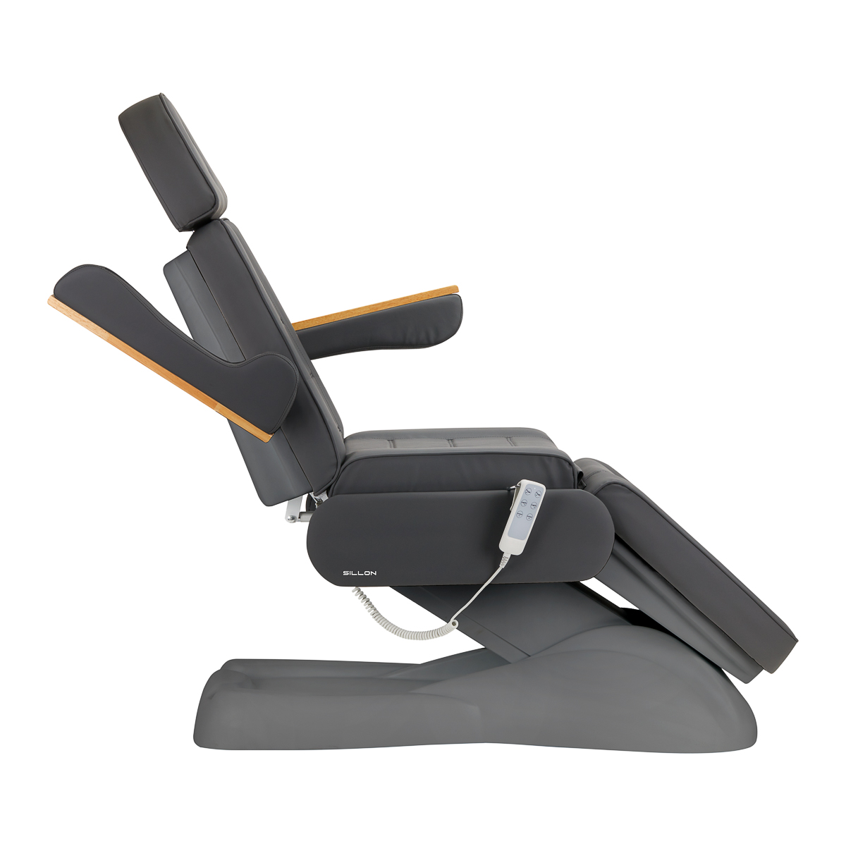 Elektrické kozmetické kreslo SILLON Lux 3 motory sivé