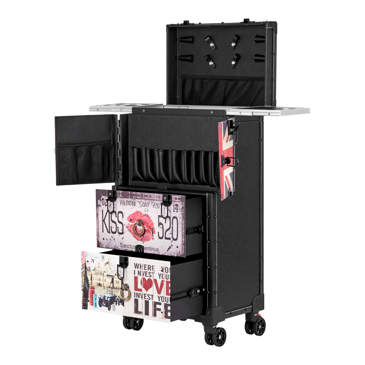 Gabbiano kadernícky vozík C12 čierny