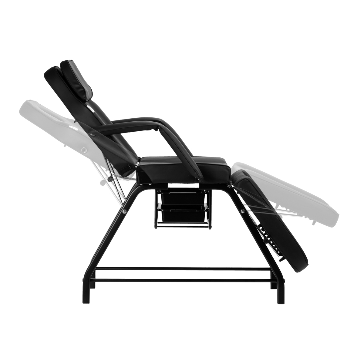 Čierne kreslo do kozmetiky 557A