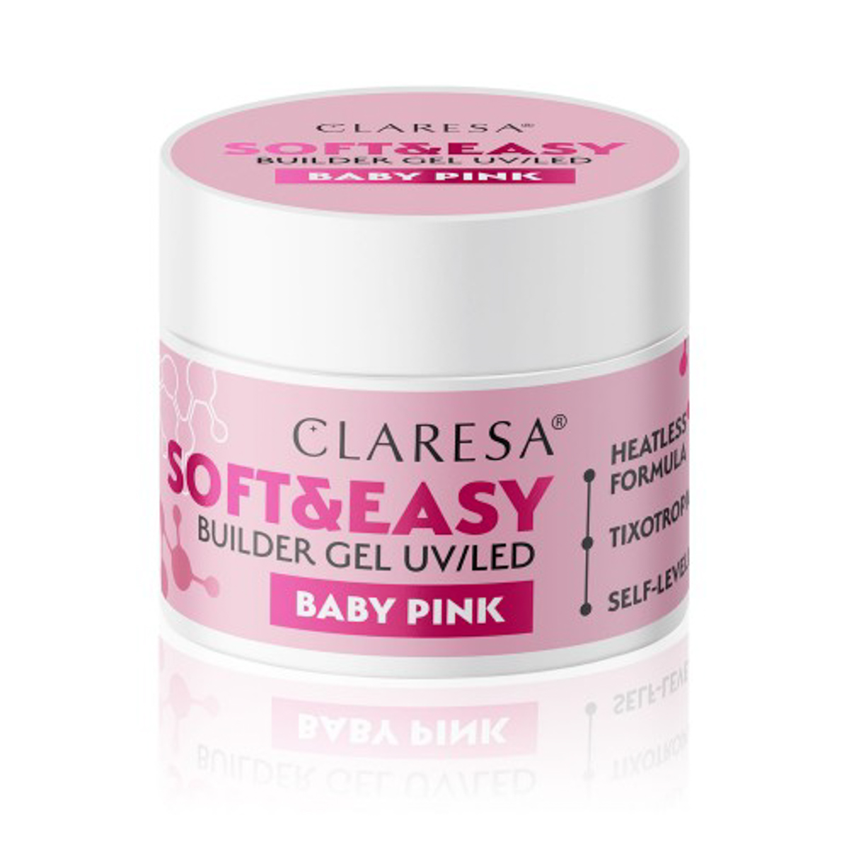 Claresa stavebný gél Soft&Easy gel baby pink 12g