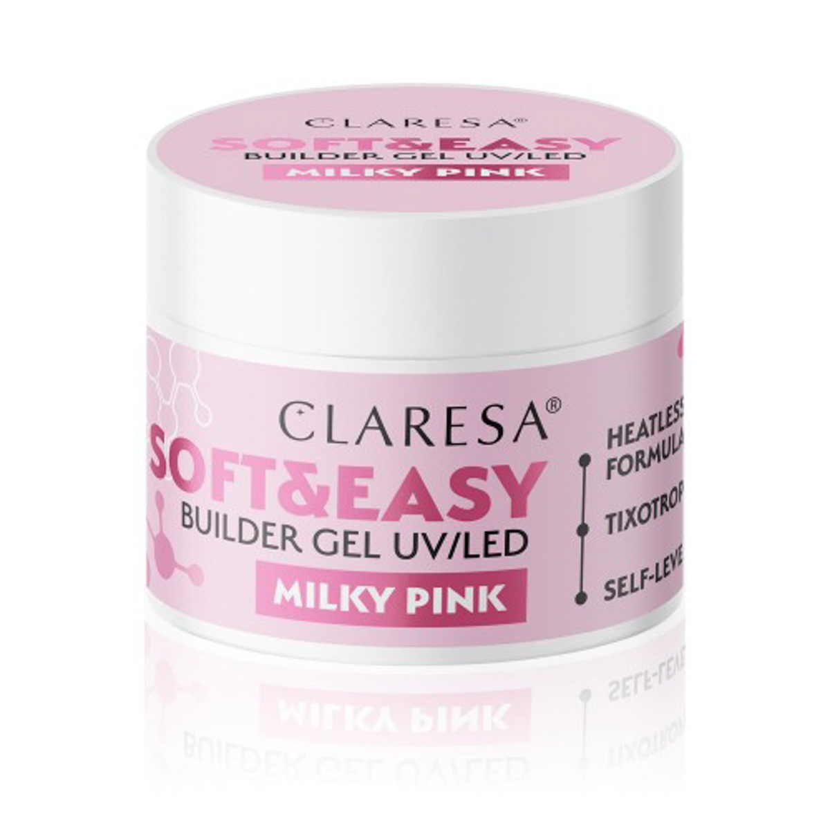 Claresa stavebný gél Soft&Easy gel milky pink 12g