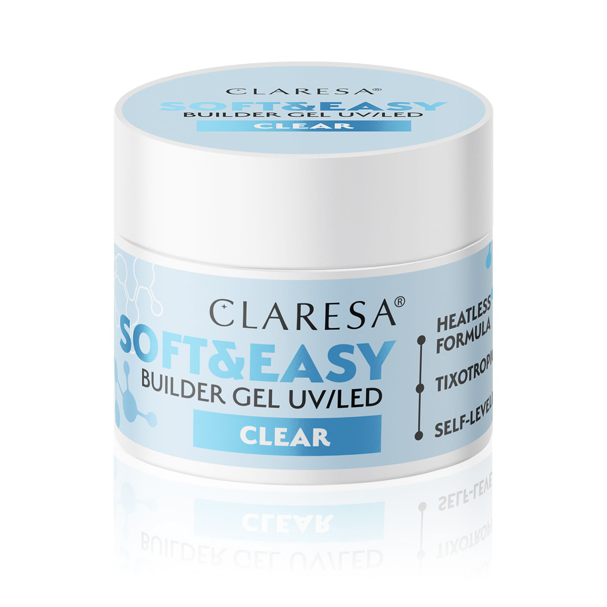 Claresa stavebný gél Soft & Easy priehľadný 90g