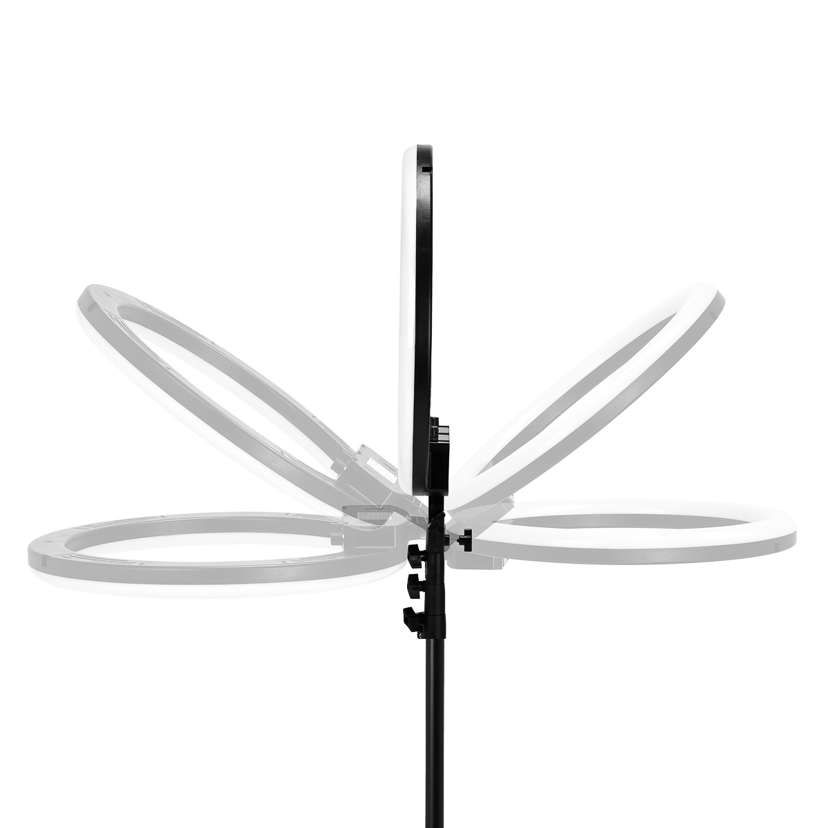 GLOW kruhová lampa 18" bsc so stojanom 45W