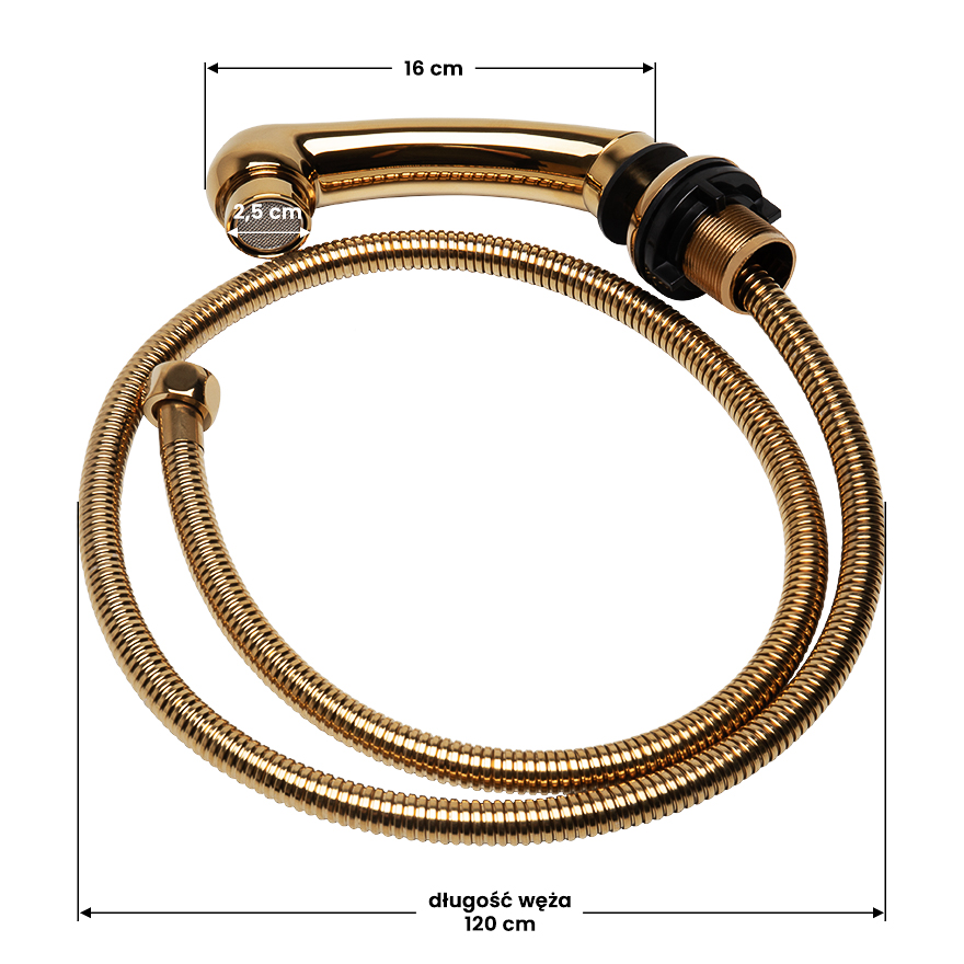 Kadernícka sprcha zlatá malá