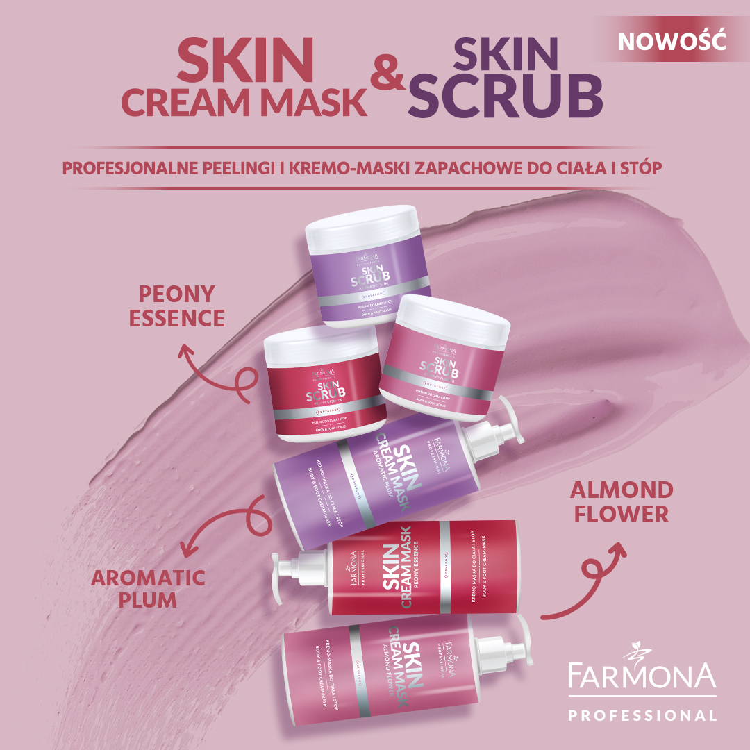 Farmona Skin scrub pivonka esencia pivonka peeling na telo a chodidlá 500g