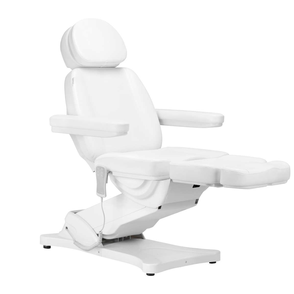 Elektrické kozmetické kreslo SILLON CLASSIC, 3 motory, biele