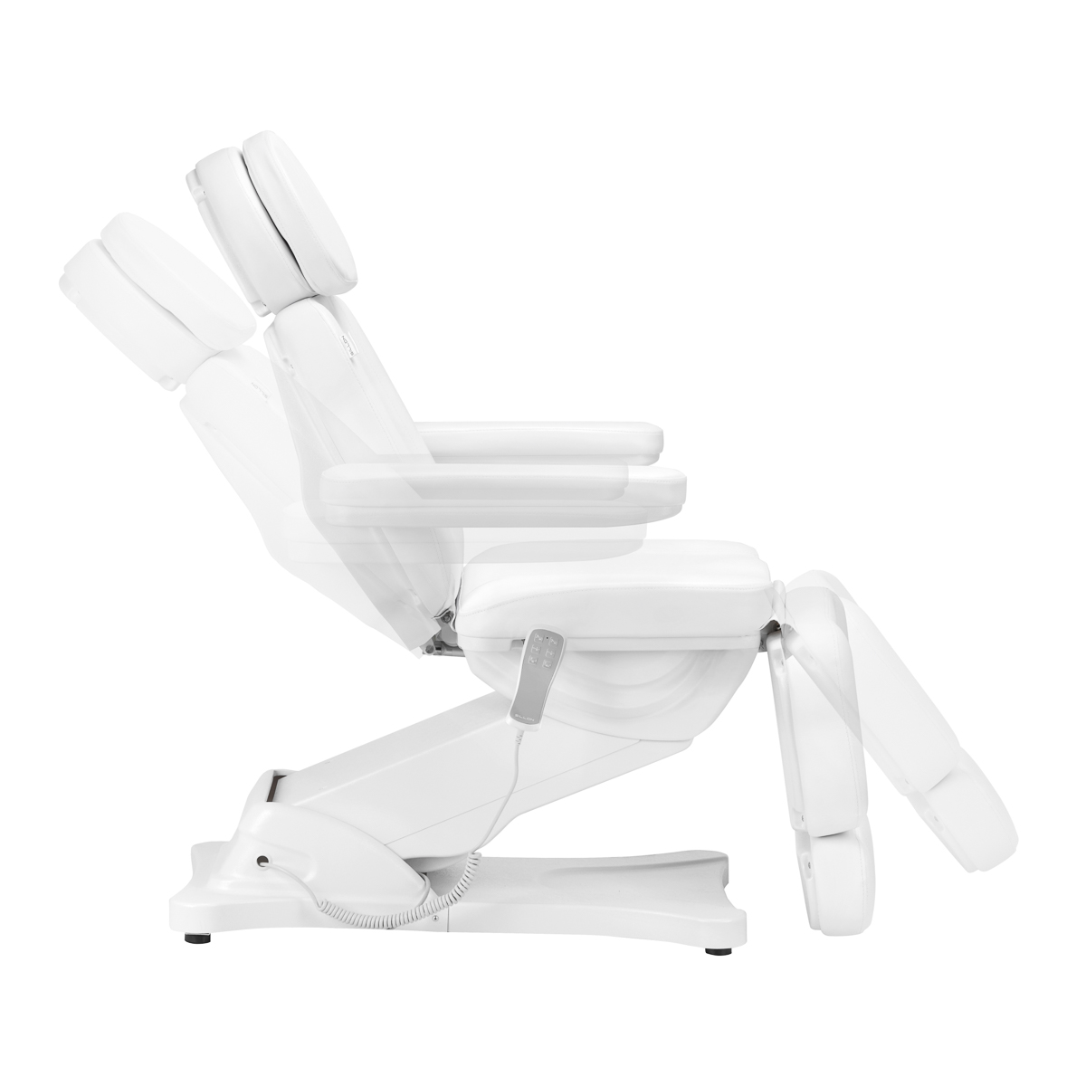 Elektrické kozmetické kreslo SILLON CLASSIC, 3 motory, biele