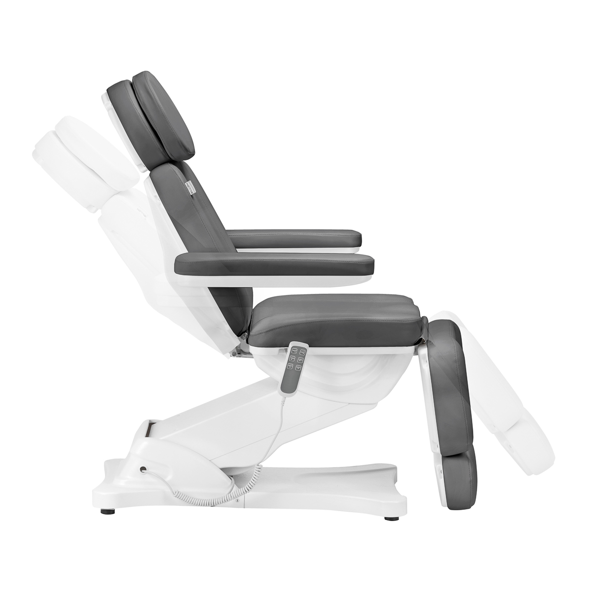 SILLON CLASSIC elektrické kozmetické kreslo, 3 motory, sivé