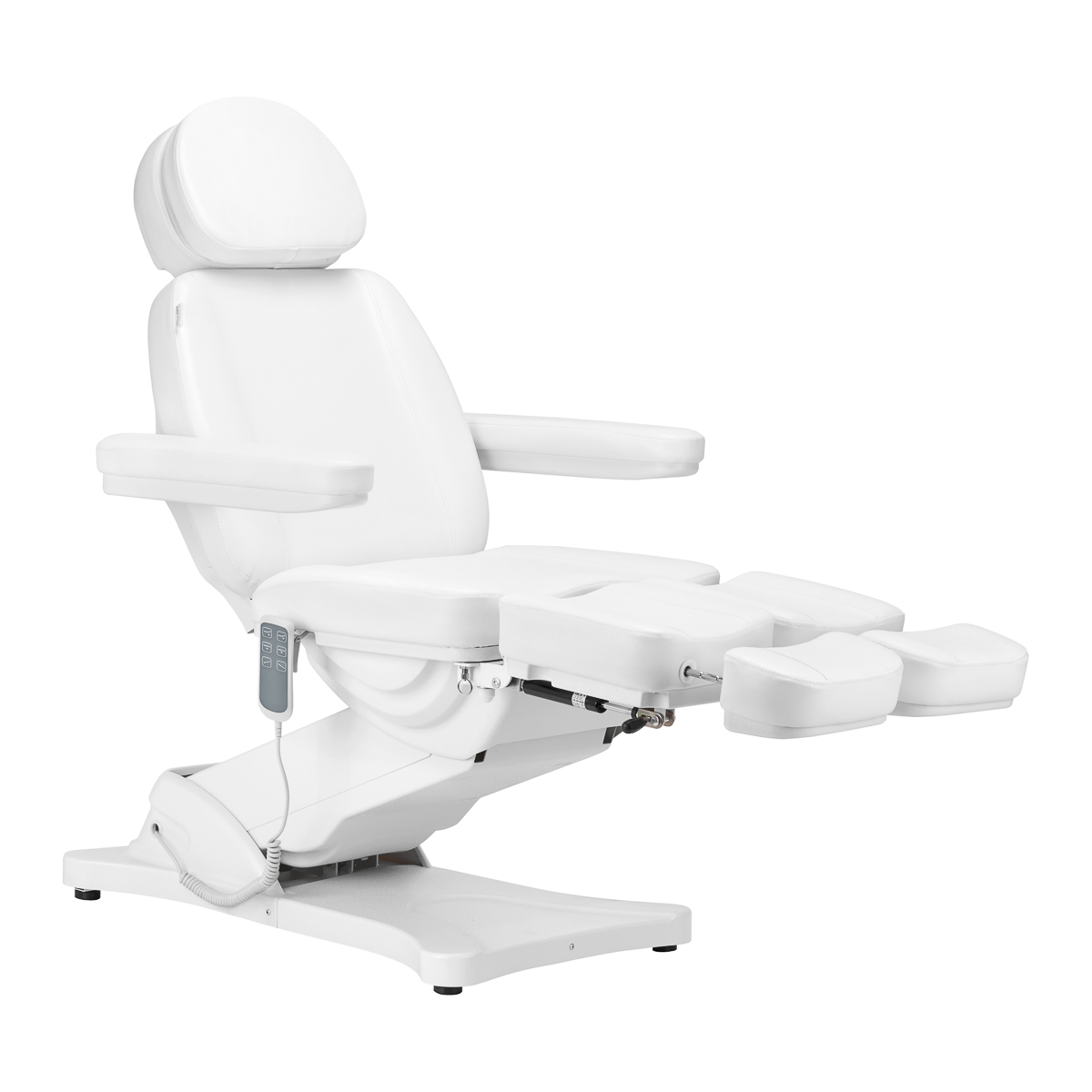 Pedikérske kreslo SILLON CLASSIC, 3 motory, s kolískou biele