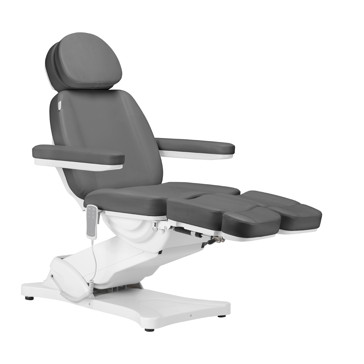 Pedikérske kreslo SILLON CLASSIC, 3 motory, s kolískou sivé