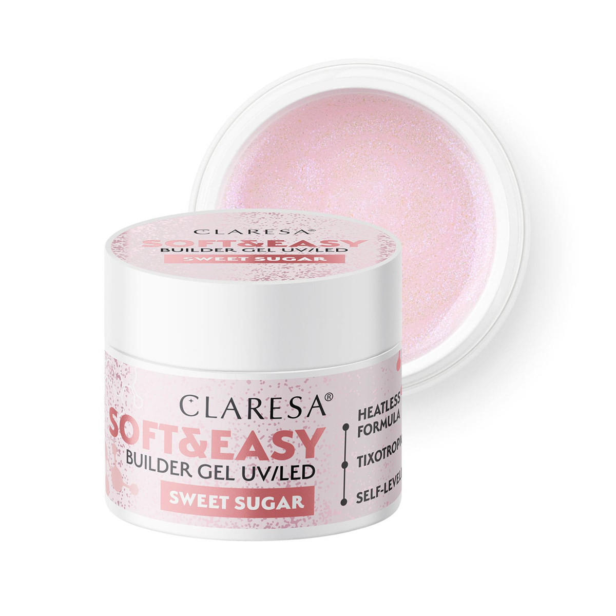Claresa stavebný gél na nechty Soft&Easy sweet sugar 12g