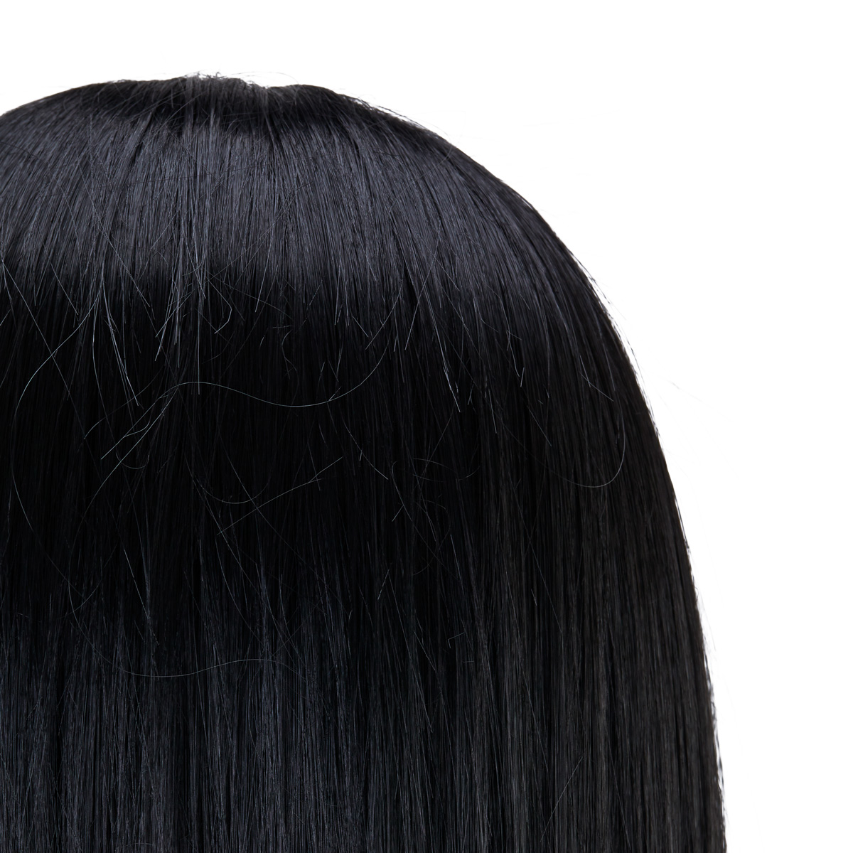 Cvičná hlava s bradou WZ4 syntetický vlas, odtieň 1H, dĺžka 27cm+27cm