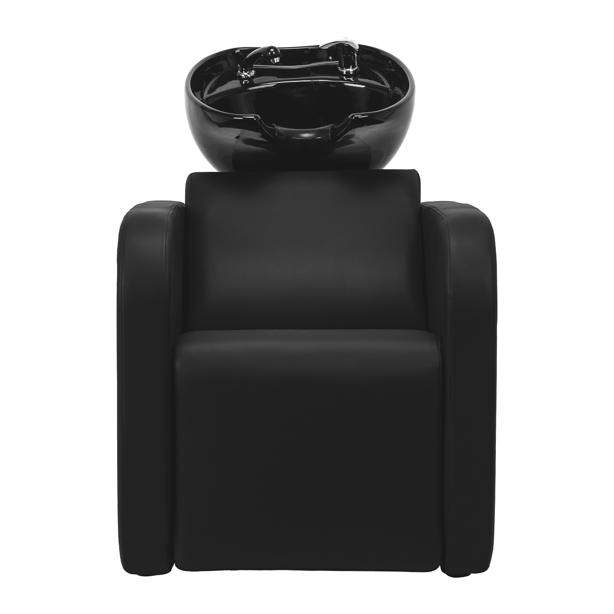 Kadernícky umývací box Gabbiano Sylvia s elektrickou opierkou nôh čierny