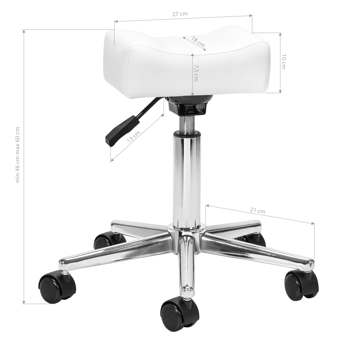 Mobilná podnožka na pedikúru Sillon Bell, biela