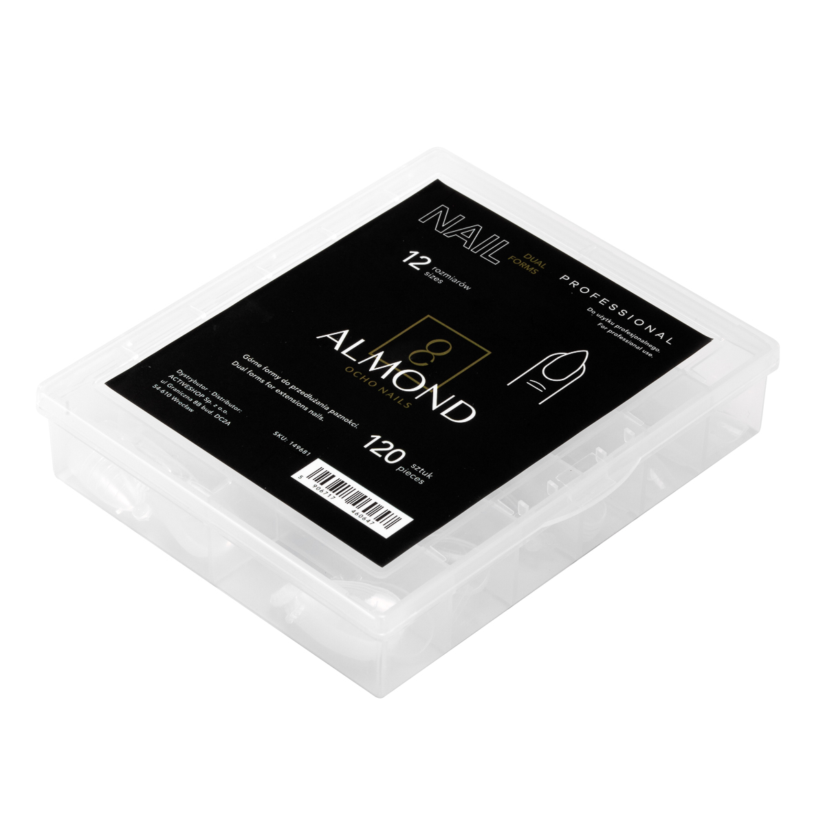 OCHO NAILS - horné duálne formy mandľa 120 ks