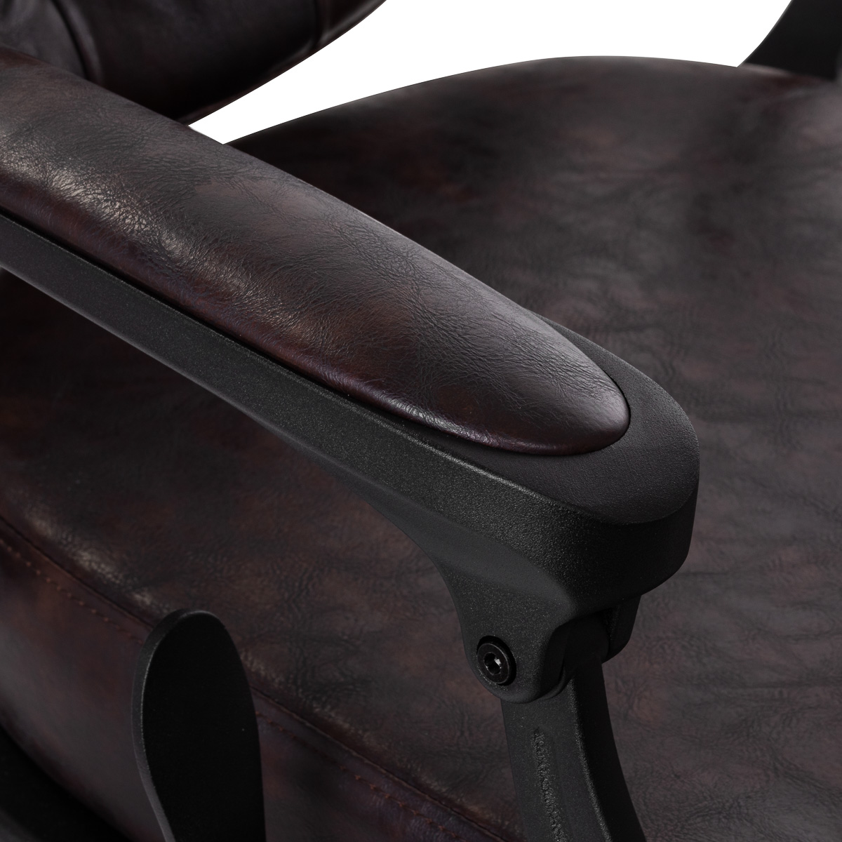 Gabbiano barberské kreslo President hnedé s čiernym rámom