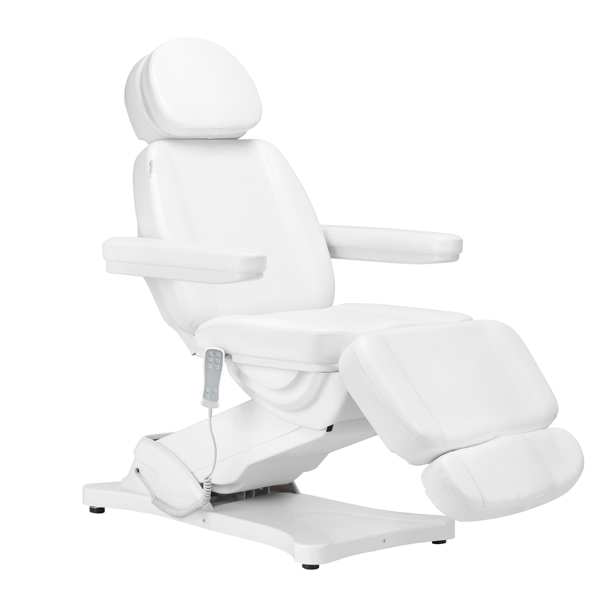 Elektrické kozmetické kreslo SILLON CLASSIC, 3 motory, s vyhrievaním, biele