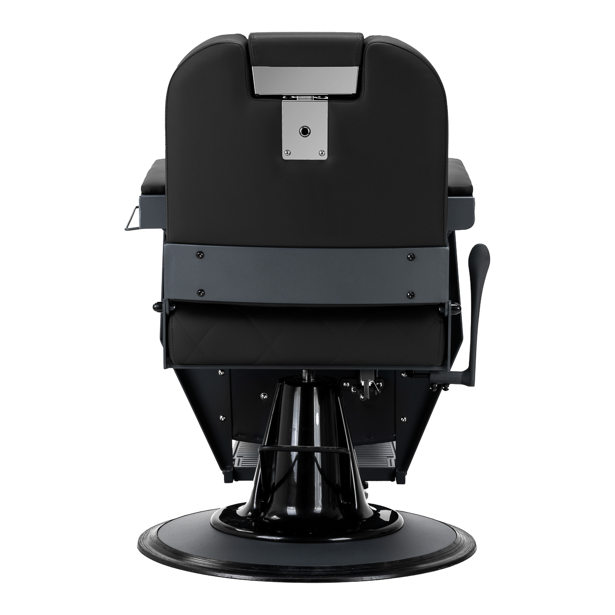 Holičské kreslo Gabbiano Bruno čierne s grafitovým rámom