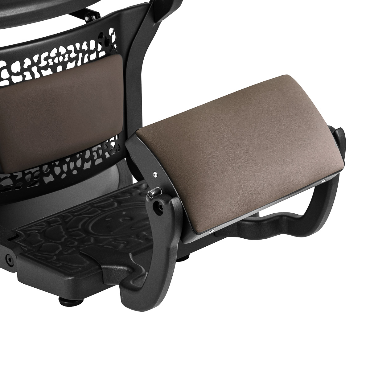 Gabbiano barberské kreslo Niccolo hnedé bezgombíkové