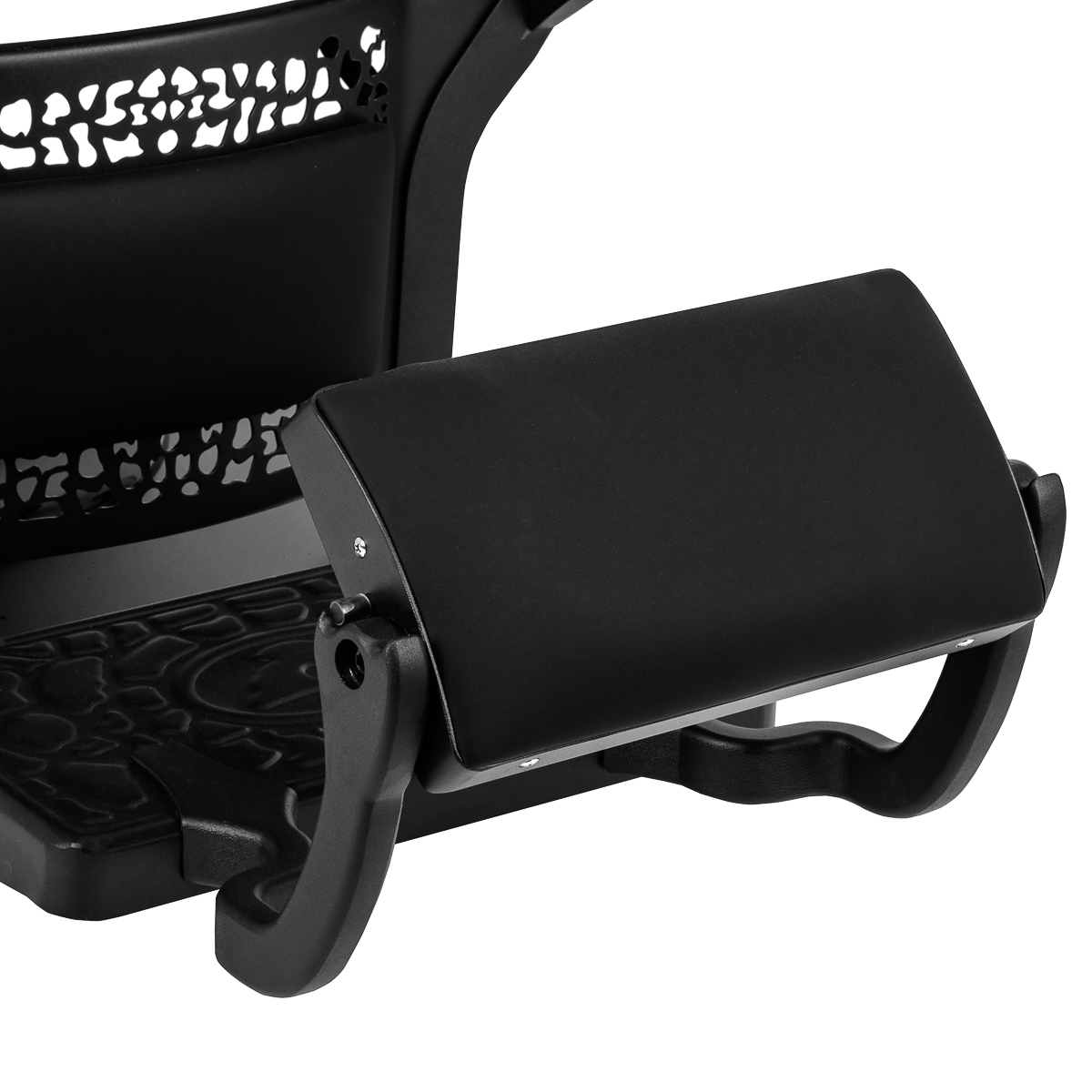 Gabbiano barberské kreslo Niccolo čierne s čiernym rámom