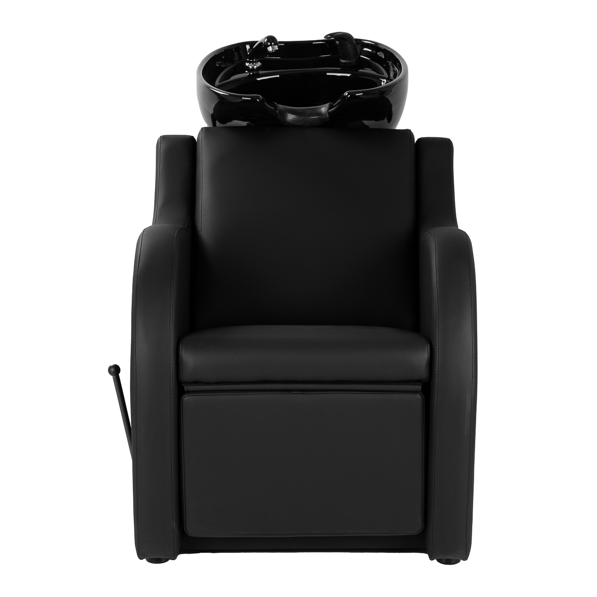 Kadernícky umývadlový stojan Gabbiano Carmen s nastaviteľnou opierkou na nohy, čierny