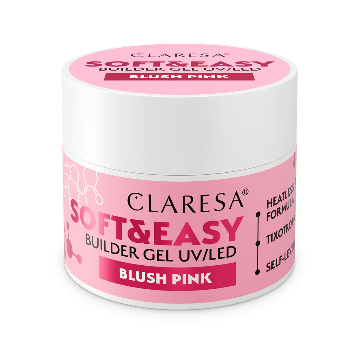 Claresa stavebný gél Soft & Easy blush pink 90g