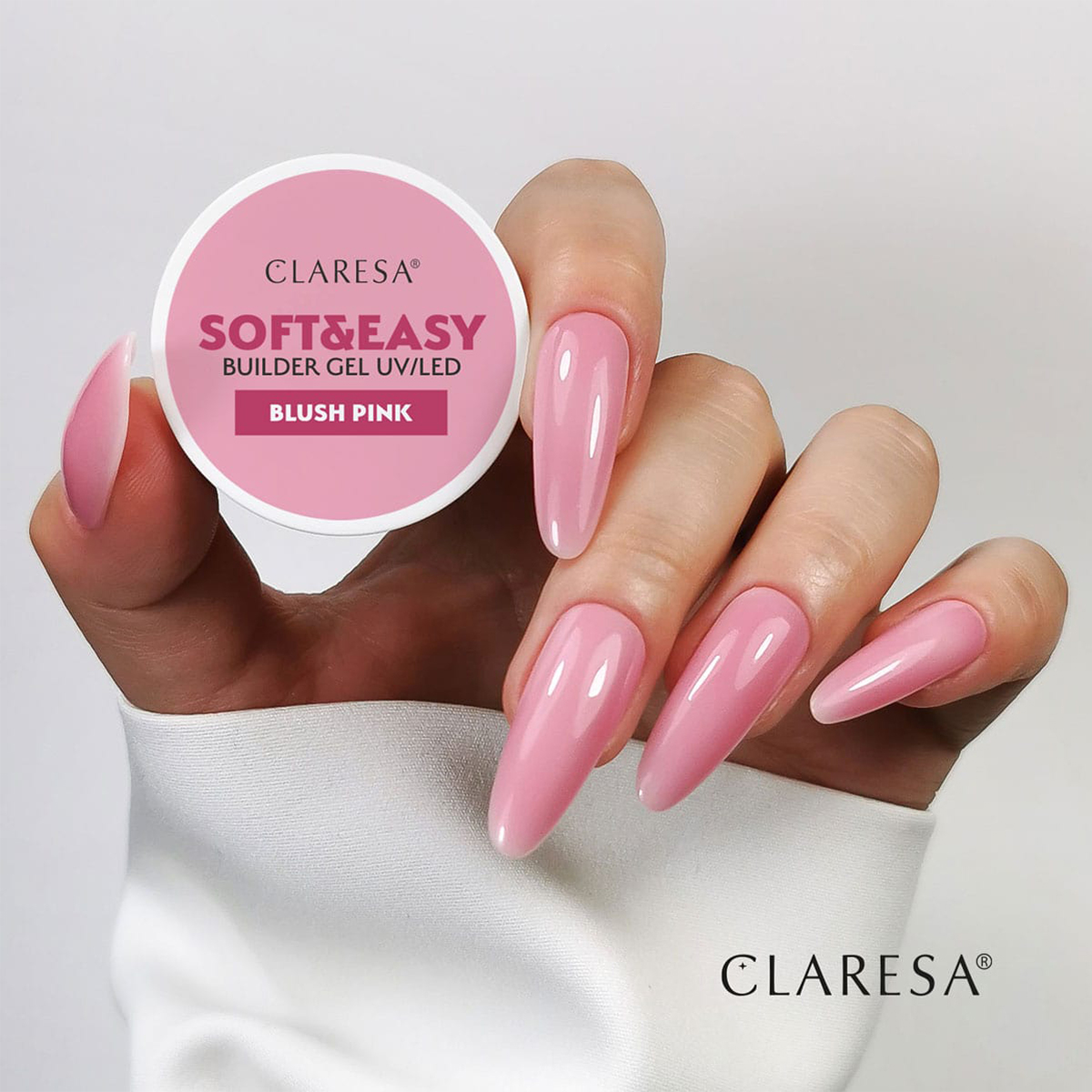 Claresa stavebný gél Soft & Easy blush pink 90g