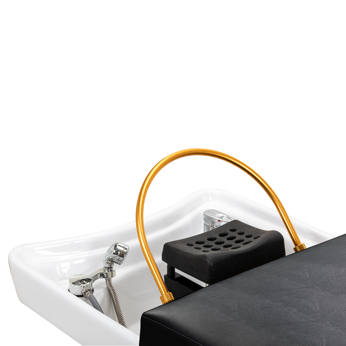 Umývacie kreslo Gabbiano Head Spa Bali, čierne