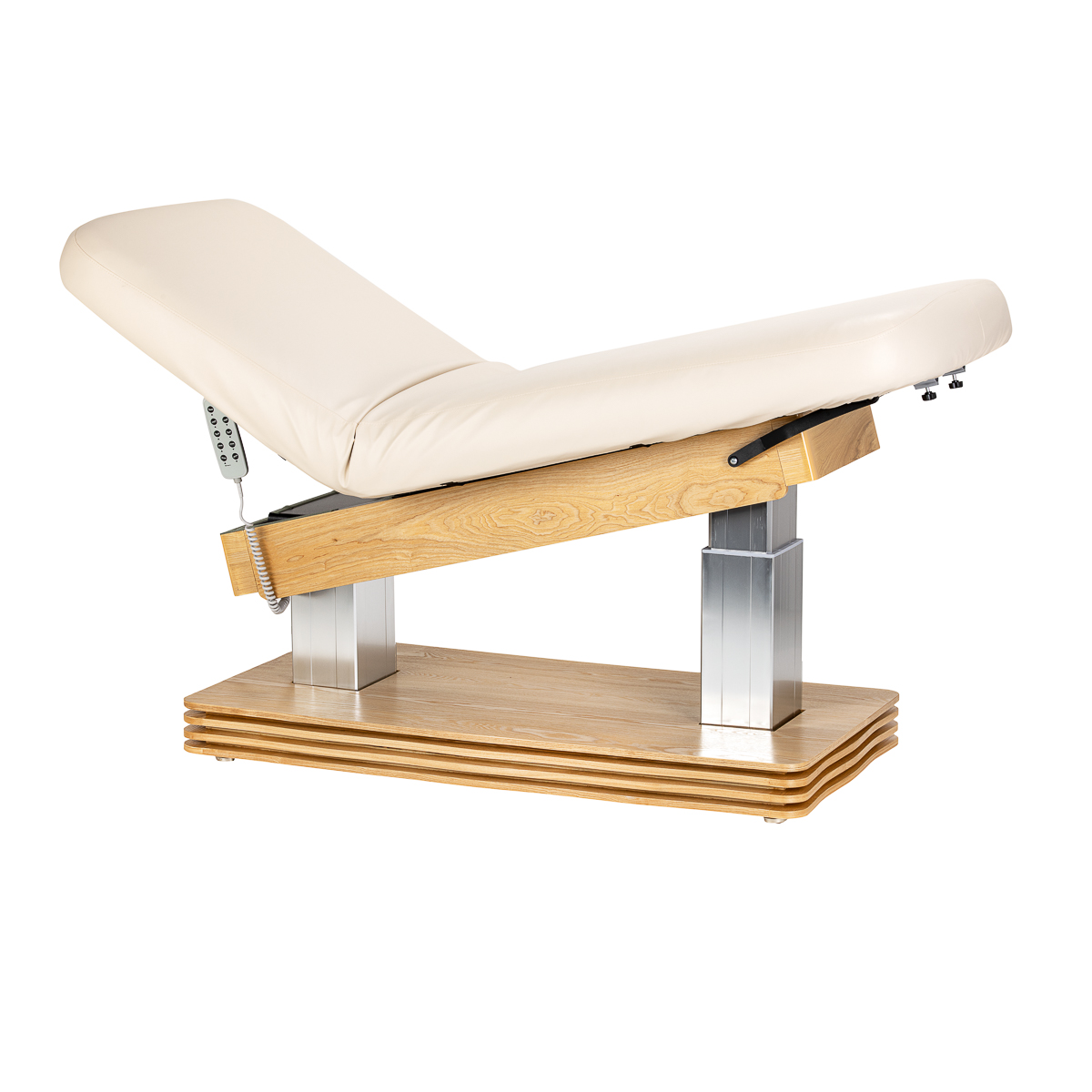 Ležadlo Sillon Comfort SPA, krémové s svetlo hnedou základňou