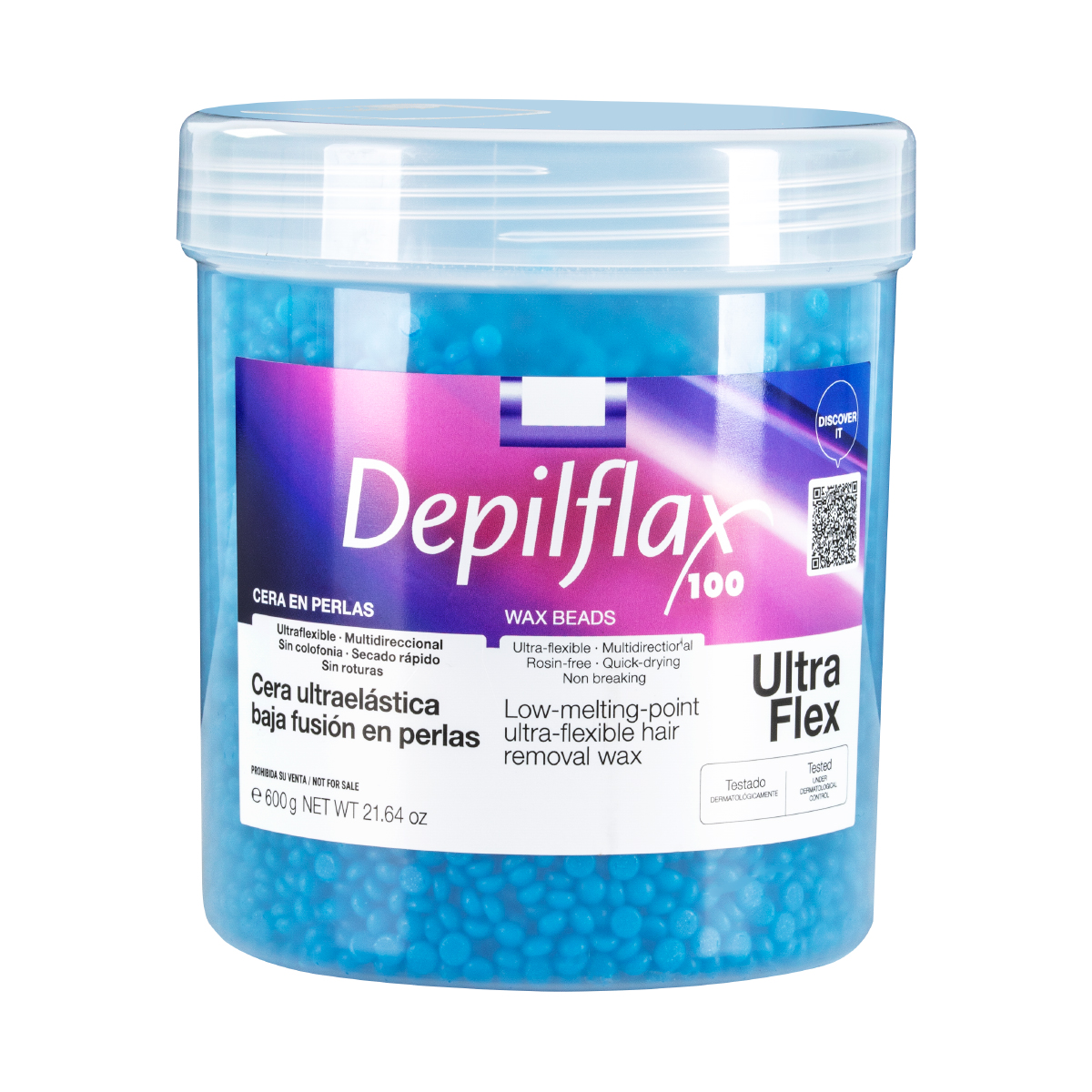 Depilflax 100 depilačný vosk perlový modrý 600g